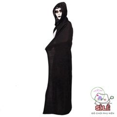 Áo Choàng Cosplay Halloween Dành Cho Người Lớn Và Trẻ Em - Biến Hóa Thành Ma Cà Rồng, Tử Thần, Phù Thủy Với Mũ Trùm Đầu
