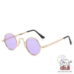 Kính Mát Tròn Thầy Bói - Gọng Kim Loại Thời Thượng, Chống UV400, Phụ Kiện Thời Trang Cho Nam Nữ