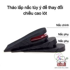 Bộ Đệm Giày Tăng Chiều Cao 3cm, 5cm, 7cm - Lót Giày Chống Mùi, Thoải Mái Cho Nam Nữ, Chất Liệu Cao Su PU Chất Lượng Cao