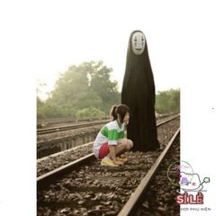 Bộ Vô Diện Cosplay - Áo Choàng Đen và Mặt Nạ Huyền Bí Cho Fan Anime, Phong Cách Thời Trang Unisex, Độc Đáo và Thoải Mái