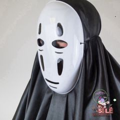Bộ Vô Diện Cosplay - Áo Choàng Đen và Mặt Nạ Huyền Bí Cho Fan Anime, Phong Cách Thời Trang Unisex, Độc Đáo và Thoải Mái