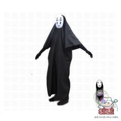 Bộ Trang Phục Cosplay Vô Diện Kaonashi 'Spirited Away' - Đồ Hóa Trang Cho Trẻ Em và Người Lớn, Áo Choàng và Mặt Nạ Cao Cấp