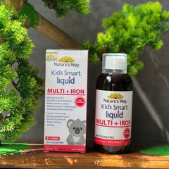 Bổ sung sắt dạng nước Nature's Way Kids Smart Multi + Iron 200ml - Vitamin thiết yếu cho trẻ em, hàng nhập khẩu chính hãng
