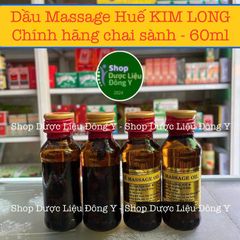Dầu Massage Huế Kim Long Chính Hãng - Tinh Dầu Xoa Bóp Thư Giãn, Giảm Nhức Mỏi, Hỗ Trợ Điều Trị Bệnh 30 Vị Thuốc Đông Y
