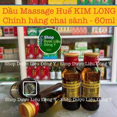 Dầu Massage Huế Kim Long Chính Hãng - Tinh Dầu Xoa Bóp Thư Giãn, Giảm Nhức Mỏi, Hỗ Trợ Điều Trị Bệnh 30 Vị Thuốc Đông Y