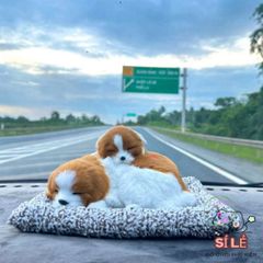 Mèo Bông Khử Mùi - Thú Cưng Trang Trí Xe Hơi và Văn Phòng, Than Hoạt Tính Chất Lượng Cao, Kích Thước Lớn 26x20cm