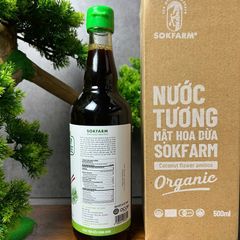 Nước Tương Mật Hoa Dừa Sokfarm 500ml - Nước Tương Hữu Cơ Không Đậu Nành, Sản Xuất Tại Việt Nam