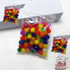 Bộ 100 Viên Hạt Nở Khổng Lồ Đẹp Mắt, Trang Trí Trong Suốt Như Pha Lê - Màu Sắc Sống Động Cho Không Gian Sống Của Bạn