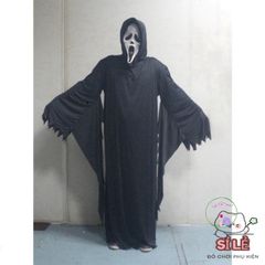 Mặt Nạ Hét Ma Đen Scream Hood Halloween – Phụ Kiện Cosplay Độc Đáo Cho Bữa Tiệc Hóa Trang Kinh Dị