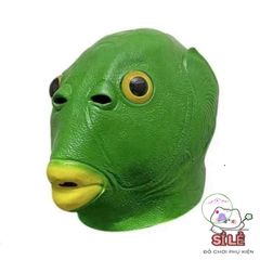 Mũ Quái Vật Xanh Lá - Trang Phục Cá Đầu Xanh Dễ Thương Cho Tiệc Rave và Sự Kiện Vui Tươi