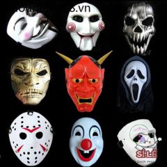 Mặt Nạ Kinh Dị Halloween Người Lớn Vendetta – Thiết Kế Phù Thủy, Đầu Lâu, Chú Hề Độc Đáo Cho Tiệc Hóa Trang