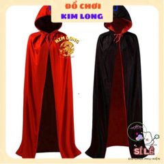 Áo Choàng Ma Cà Rồng Đỏ Đen Có Mũ - Trang Phục Halloween Độc Đáo Cho Cả Trẻ Em Và Người Lớn