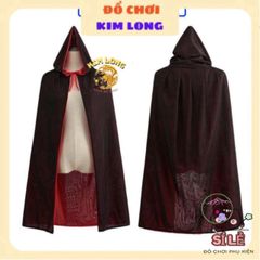 Áo Choàng Ma Cà Rồng Đỏ Đen Có Mũ - Trang Phục Halloween Độc Đáo Cho Cả Trẻ Em Và Người Lớn