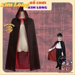 Áo Choàng Ma Cà Rồng Đỏ Đen Có Mũ - Trang Phục Halloween Độc Đáo Cho Cả Trẻ Em Và Người Lớn