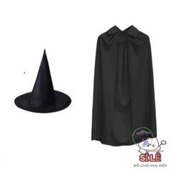 Bộ Áo Choàng và Mũ Phù Thủy Royal Witch - Trang Phục Halloween Độc Đáo Cho Trẻ Em và Người Lớn, Thể Hiện Tinh Thần Kỳ Diệu