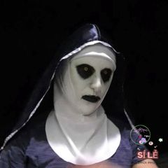 Mặt Nạ Valak Kinh Dị Cao Su Nhân Vật Nun - Phụ Kiện Hóa Trang Hoàn Hảo Cho Halloween & Cosplay, An Toàn và Thoải Mái
