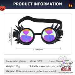 Kính Vạn Hoa Nam - Kính Râm Thời Trang Với Thiết Kế Chi Tiết Móng Tay, Phụ Kiện Cosplay Độc Đáo và Huyền Ảo