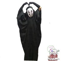 Bộ Đồ Hóa Trang Vô Diện - Set Cosplay Huyền Bí Với Áo Choàng, Mặt Nạ Và Găng Tay Đen Duy Nhất Cho Halloween