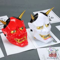 Mặt Nạ Hóa Trang Hannya Oni Noh Độc Đáo Cho Halloween - Biến Hóa Thành Quỷ Vương Hai Sừng Kỳ Bí