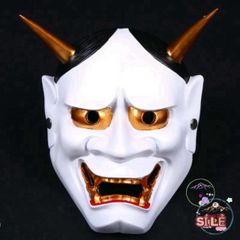 Mặt Nạ Hóa Trang Hannya Oni Noh Độc Đáo Cho Halloween - Biến Hóa Thành Quỷ Vương Hai Sừng Kỳ Bí