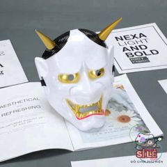 Mặt Nạ Hóa Trang Hannya Oni Noh Độc Đáo Cho Halloween - Biến Hóa Thành Quỷ Vương Hai Sừng Kỳ Bí