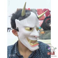 Mặt Nạ Hóa Trang Hannya Oni Noh Độc Đáo Cho Halloween - Biến Hóa Thành Quỷ Vương Hai Sừng Kỳ Bí