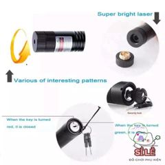 Đèn Pin Laser 303 - Chiếu Sáng Xa 5000m, Bao Gồm Pin Sạc & Khóa An Toàn, Dụng Cụ Thích Hợp Cho Ngoài Trời & Sự Kiện