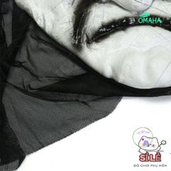 Mặt Nạ Kinh Dị Zombie Đen Thoáng Khí - Phụ Kiện Hóa Trang Halloween Độc Đáo, Chi Tiết Rùng Rợn, Thích Hợp Cho Tất Cả Lứa Tuổi