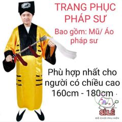 Bộ Trang Phục Hóa Trang Halloween Cương Thi & Pháp Sư - Độc Đáo, Chất Lượng Cao Cho Trẻ Em, Thao Tác Dễ Dàng