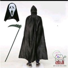 Áo Choàng Thần Chết Halloween - Phụ Kiện Hóa Trang Độc Đáo, Thể Hiện Phong Cách Bí Ẩn, Nhiều Kích Cỡ Cho Tất Cả
