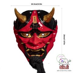 Mặt Nạ Quỷ Hanya Nhật Bản 2 Sừng - Phụ Kiện Halloween Cosplay Độc Đáo Cho Tiệc Hóa Trang và Sự Kiện Anime