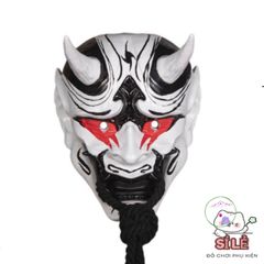 Mặt Nạ Quỷ Hanya Nhật Bản 2 Sừng - Phụ Kiện Halloween Cosplay Độc Đáo Cho Tiệc Hóa Trang và Sự Kiện Anime