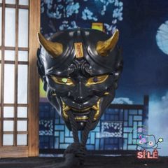 Mặt Nạ Quỷ Hanya Nhật Bản 2 Sừng - Phụ Kiện Halloween Cosplay Độc Đáo Cho Tiệc Hóa Trang và Sự Kiện Anime