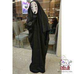 Bộ Hóa Trang Vô Diện - Set Cosplay Độc Đáo Bao Gồm Áo Choàng, Mặt Nạ và Găng Tay Đen Cho Halloween và Sự Kiện Hoá Trang