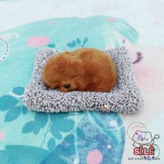 Mô hình thú nhồi bông chó mèo lớn - Khử mùi bằng than hoạt tính, âm thanh sống động, trang trí xe và nhà cửa cho trẻ em.