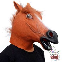Mặt Nạ Đầu Ngựa Độc Đáo Cho Halloween - Đạo Cụ Hóa Trang Latex Sống Động Cho Tiệc Tùng, Video TikTok Và Các Dịp Lễ Hội