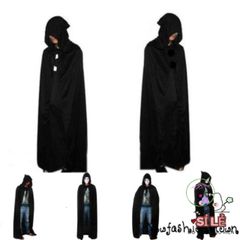 Áo Choàng Đen Halloween Ma Quái - Phù Thủy, Ma Cà Rồng - Trang Phục Cosplay Cho Các Bữa Tiệc Thú Vị