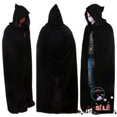 Áo Choàng Đen Halloween Ma Quái - Phù Thủy, Ma Cà Rồng - Trang Phục Cosplay Cho Các Bữa Tiệc Thú Vị