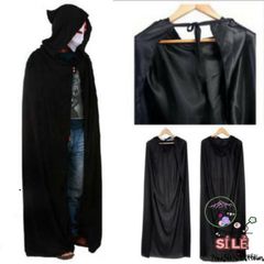 Áo Choàng Đen Halloween Ma Quái - Phù Thủy, Ma Cà Rồng - Trang Phục Cosplay Cho Các Bữa Tiệc Thú Vị