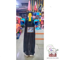 Bộ đồ hóa trang Halloween Cương Thi Trung Hoa - Áo Dài độc đáo với mũ đuôi sam và bùa hộ mệnh cho bữa tiệc thú vị