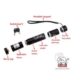 Đèn Pin Laser 303 Đa Năng - Chiếu Sáng Xanh Rực Rỡ, Công Suất 1000mW, Tầm Chiếu 5km, Tặng Pin Sạc Cho Du Lịch và Thuyết Trình