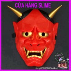 Mặt Nạ Quỷ Vương Hannya Noh Oni Halloween - Phụ Kiện Hóa Trang Độc Đáo Với Hai Sừng Ấn Tượng Cho Ngày Hội Hóa Trang