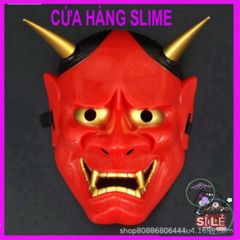 Mặt Nạ Quỷ Vương Hannya Noh Oni Halloween - Phụ Kiện Hóa Trang Độc Đáo Với Hai Sừng Ấn Tượng Cho Ngày Hội Hóa Trang