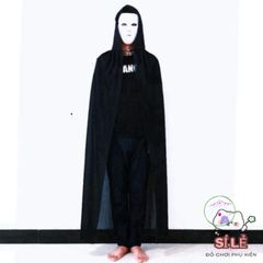Áo Choàng Halloween Quái Vật Đỏ Đen 150cm - Trang Phục Cosplay Ma Quái cho Trẻ Em và Người Lớn, Đồ Hóa Trang Hội Nghẹt Tết