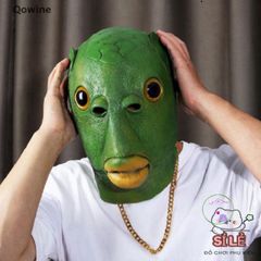 Mặt Nạ Cá Xanh Trang Trí Độc Đáo - Phụ Kiện Hóa Trang Lý Tưởng Cho Bữa Tiệc Halloween Cho Nam Nữ