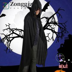 Áo Choàng Phù Thủy Halloween Đảo Ngược ZONGGJZ - Costume Cosplay Độc Đáo Cho Người Lớn và Trẻ Em, Đen Đỏ Huyền Bí