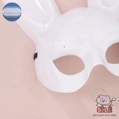 Mặt Nạ Thỏ Đen-Trắng Hoeaden - Phụ Kiện Hóa Trang Halloween Độc Đáo Cho Cosplay và Lễ Hội Giáng Sinh