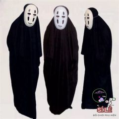 Bộ Trang Phục Hóa Trang Vô Diện Spirited Away - Cosplay Cho Người Lớn & Trẻ Em Với Áo, Mặt Nạ, Găng Tay Thời Trang