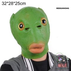 Mặt Nạ Silicone Hình Cá Dành Cho Người Lớn - Thiết Kế Vui Nhộn, Lý Tưởng Cho Halloween và Tiệc Tùng