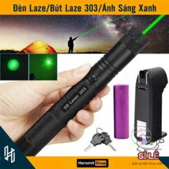 Bút Laser 303 - Đèn Laser Chiếu Xa 2km Kèm Pin 3000mAh, Ánh Sáng Xanh Cho Học Tập & Giải Trí, Chất Lượng Cao